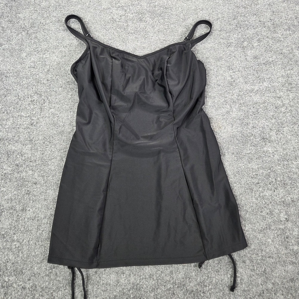 Panache Swimdress Womens 38DD Black Anya One Piece Swimsuit Adjustable Tankini
